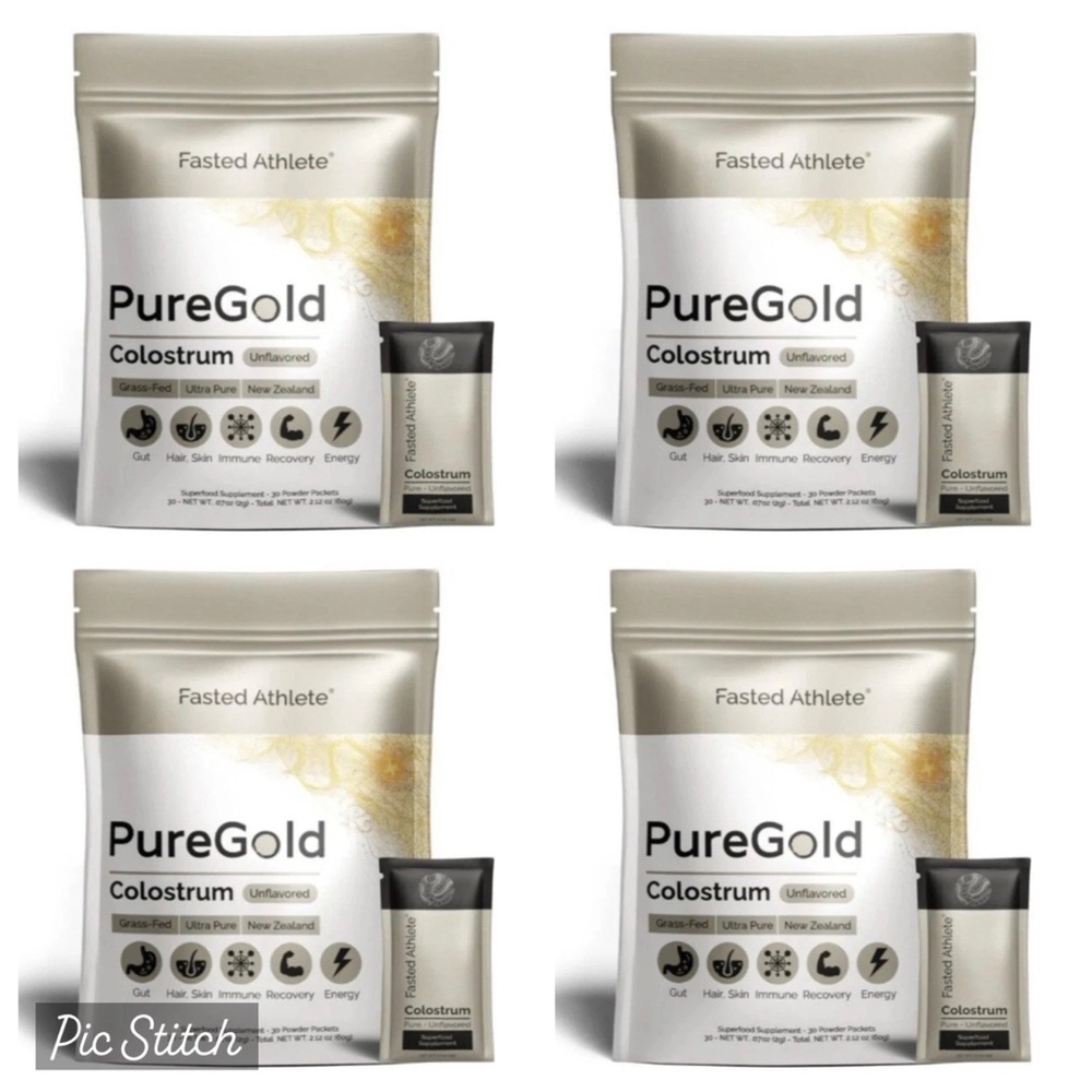 Bundle of 4! Fasted Athlete PureGold Colostrum Supplement Exp 10/26